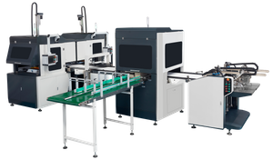 Máquina de cartonagem rígida totalmente automática inteligente bicanal